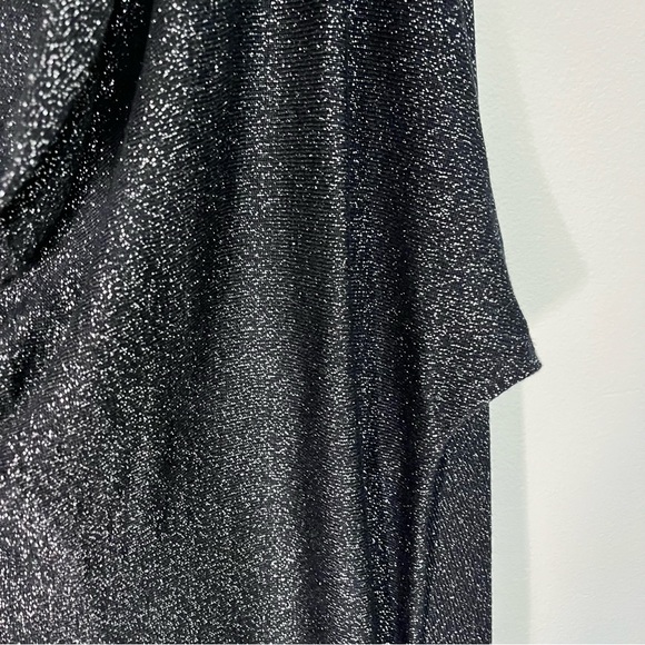 Ruby Rd. Black Metallic Glitter Cowl Neck Sweater - Picture 5 of 10